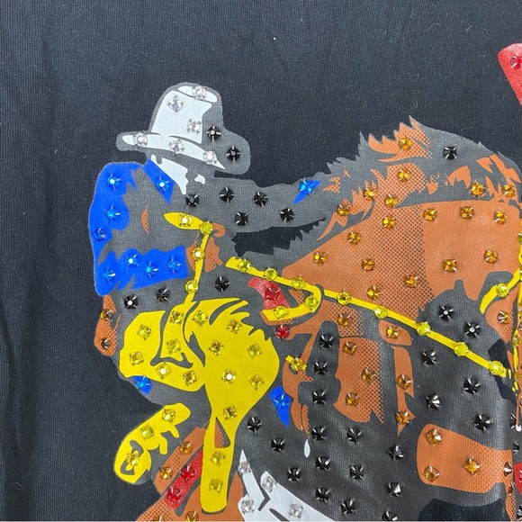 Bossi Rhinestone Cowboy Swarovski Crystal rhinestone embellishment tee - Picture 9 of 9